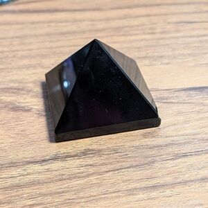 Obsidian Crystal Pyramid - Chipped